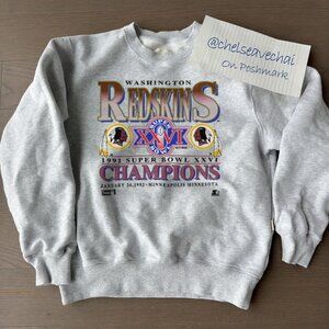 Vintage Washington Redskins Football Sweatshirt, NFL Super Bowl XXVI Shirt Tee